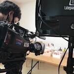 あんこのお花をテレビ宮崎様が取材